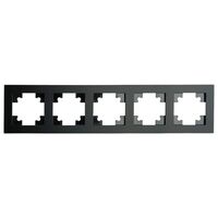 Рамка на 5 постов Катрин (черный матовый, Matte) / Stekker GFR00-7005-05М