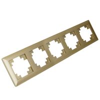 Рамка на 5 постов Катрин (золото, Light) / Stekker PFR00-7005-08