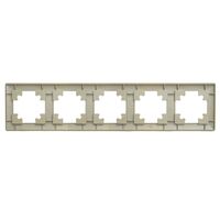 Рамка на 5 постов Катрин (золото, Light) / Stekker PFR00-7005-08