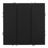 Выключатель трехклавишный Эмили (черный уголь) / Stekker RSW10-5108-05