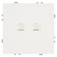 Розетка компьютерная RJ-45 двойная Эмили (белый фарфор) / Stekker RST00-5111-01