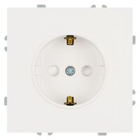 Розетка с заземлением и защитными шторками Эмили (белый фарфор) / Stekker RST16-5110-01