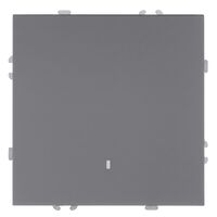 Выключатель одноклавишный с подсветкой Эмили (платиново-серый) / Stekker RSW10-5101-10