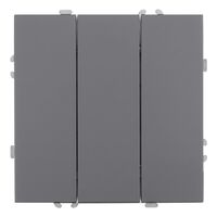 Выключатель трехклавишный Эмили (платиново-серый) / Stekker RSW10-5108-10