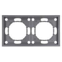 Рамка на 2 поста Эмили (платиново-серый) / Stekker PFR00-5002-10