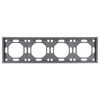 Рамка на 4 поста Эмили (платиново-серый) / Stekker PFR00-5004-10