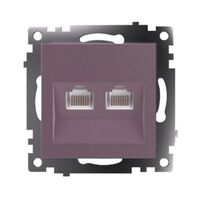 Розетка компьютерная RJ-45 двойная Катрин (шоколад) / Stekker GLS00-7109-04