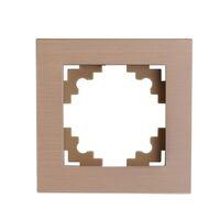 Рамка на 1 пост Катрин (шампань, Strong) / Stekker MFR00-7001-02