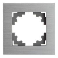 Рамка на 1 пост Катрин (серебро, Strong) / Stekker MFR00-7001-03