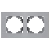 Рамка на 2 поста Катрин (серебро, Strong) / Stekker MFR00-7002-03