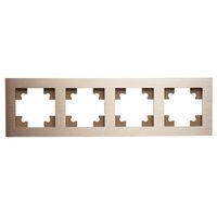 Рамка на 4 поста Катрин (шампань, Strong) / Stekker MFR00-7004-02