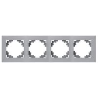 Рамка на 4 поста Катрин (серебро, Strong) / Stekker MFR00-7004-03