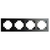 Рамка на 4 поста Катрин (черный, Strong) / Stekker MFR00-7004-05