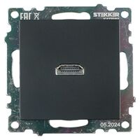 Розетка HDMI Катрин (черный) / Stekker GLS00-7118-05