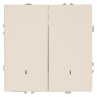 Выключатель двухклавишный с подсветкой Эмили (кашемир) / Stekker RSW10-5102-08