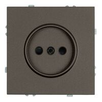 Розетка без заземления с защитными шторками Эмили (антрацит) / Stekker RST16-5109-09