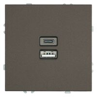 Розетка USB тип A+C Эмили (антрацит) / Stekker RST10-5115-08