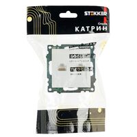 Розетка компьютерная RJ-45 двойная Катрин (белый) / STEKKER GLS00-7109-01