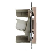 Розетка компьютерная RJ-45 двойная Катрин (шампань) / Stekker GLS00-7109-02