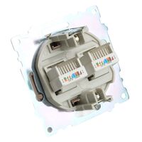 Розетка компьютерная RJ-45 двойная Катрин (шампань) / Stekker GLS00-7109-02