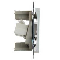 Розетка компьютерная RJ-45 двойная Катрин (серебро) / Stekker GLS00-7109-03