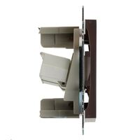 Розетка компьютерная RJ-45 двойная Катрин (шоколад) / Stekker GLS00-7109-04