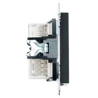 Розетка компьютерная RJ-45 двойная Катрин (черный) / Stekker GLS00-7109-05