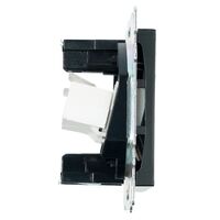 Розетка компьютерная RJ-45 двойная Катрин (черный) / Stekker GLS00-7109-05