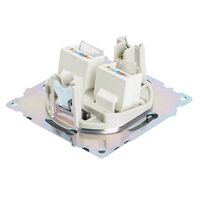 Розетка компьютерная RJ-45 двойная Катрин (графит) / Stekker GLS00-7109-06