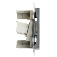 Розетка компьютерная RJ-45 двойная Катрин (графит) / Stekker GLS00-7109-06