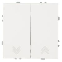 Выключатель двухклавишный самовозвратный Эмили (белый фарфор) / Stekker RSW10-5113-01