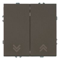 Выключатель двухклавишный самовозвратный Эмили (антрацит) / Stekker RSW10-5113-09