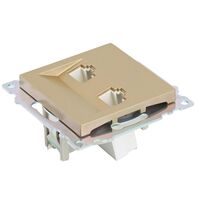 Розетка компьютерная RJ-45 двойная Катрин (золото) / Stekker GLS00-7109-08