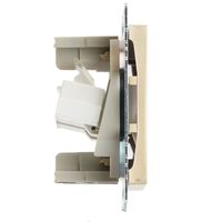 Розетка компьютерная RJ-45 двойная Катрин (золото) / Stekker GLS00-7109-08