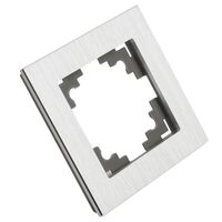 Рамка на 1 пост Катрин (серебро, Strong) / Stekker MFR00-7001-03