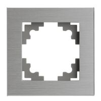 Рамка на 1 пост Катрин (серебро, Strong) / Stekker MFR00-7001-03