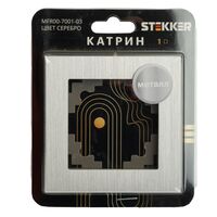 Рамка на 1 пост Катрин (серебро, Strong) / Stekker MFR00-7001-03