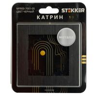 Рамка на 1 пост Катрин (черный, Strong) / Stekker MFR00-7001-05