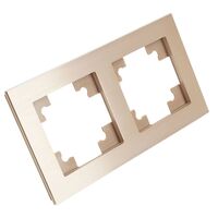 Рамка на 2 поста Катрин (шампань, Strong) / Stekker MFR00-7002-02