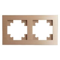 Рамка на 2 поста Катрин (шампань, Strong) / Stekker MFR00-7002-02