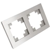 Рамка на 2 поста Катрин (серебро, Strong) / Stekker MFR00-7002-03