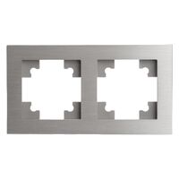 Рамка на 2 поста Катрин (серебро, Strong) / Stekker MFR00-7002-03