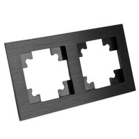 Рамка на 2 поста Катрин (черный, Strong) / Stekker MFR00-7002-05