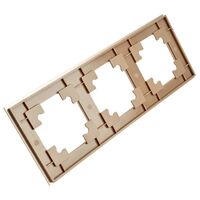 Рамка на 3 поста Катрин (шампань, Strong) / Stekker MFR00-7003-02