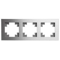 Рамка на 3 поста Катрин (серебро, Strong) / Stekker MFR00-7003-03