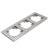 Рамка на 3 поста Катрин (серебро, Strong) / Stekker MFR00-7003-03