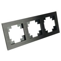 Рамка на 3 поста Катрин (черный, Strong) / Stekker MFR00-7003-05