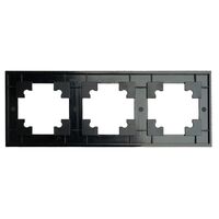 Рамка на 3 поста Катрин (черный, Strong) / Stekker MFR00-7003-05