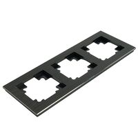 Рамка на 3 поста Катрин (черный, Strong) / Stekker MFR00-7003-05