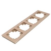 Рамка на 4 поста Катрин (шампань, Strong) / Stekker MFR00-7004-02